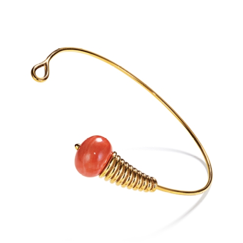 Belperron-Jewelry-Spiral-Torque-Coral-Yellow-Gold-Necklace