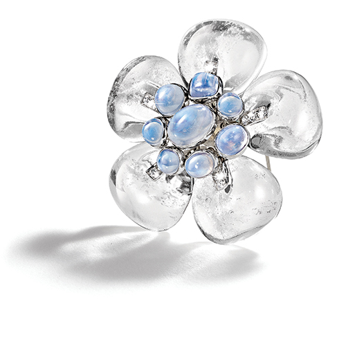 Belperron-Windsor-Flower-Brooch-Snowflake-Rock-Crystal-Moonstone