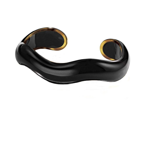 Wave Cuff_Black Jade